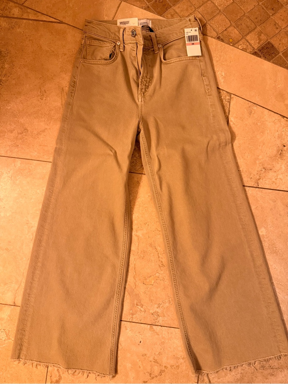 Citizens Of Humanity Wide Leg Jeans in Tan